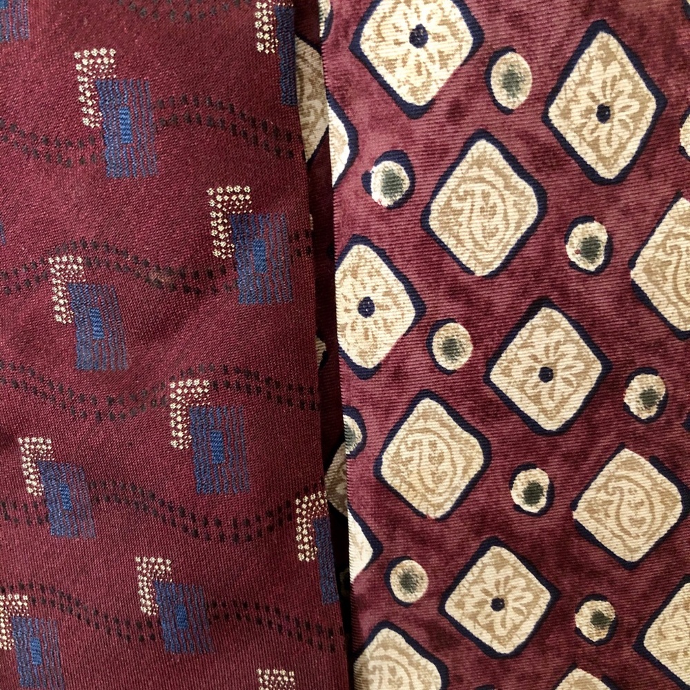 Bundle Vintage Lands’ End Silk Tall Men’s Ties - Picture 4 of 7